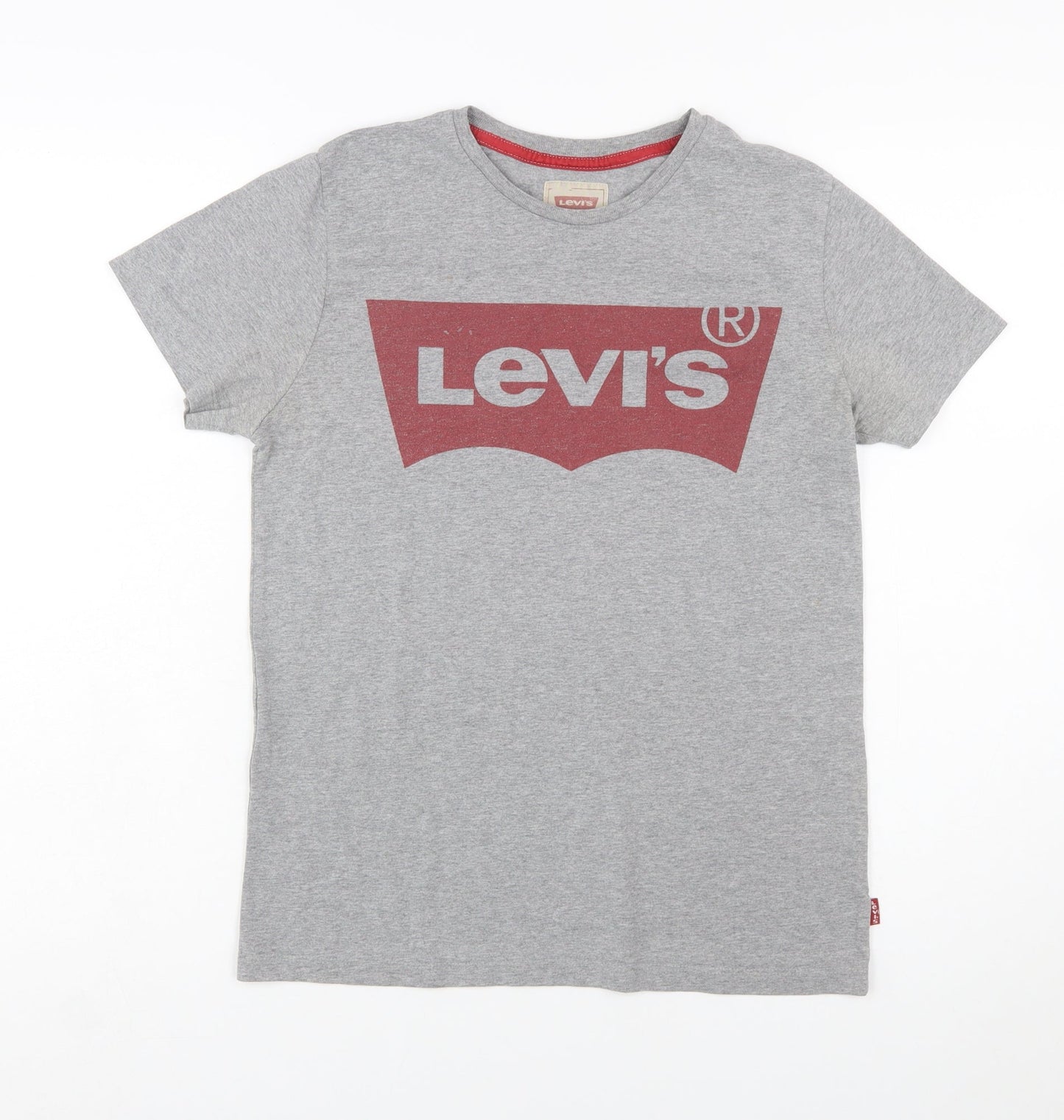 Levi's Boys Grey Logo Short Sleeve Cotton T-Shirt Size 14 Years