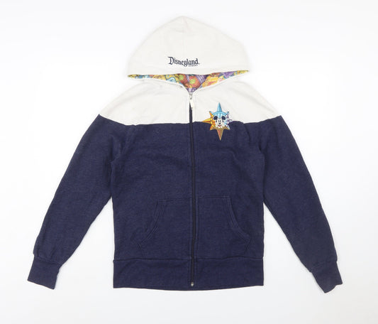 Disney Parks Womens Navy Full Zip Hoodie Mickey Medium
