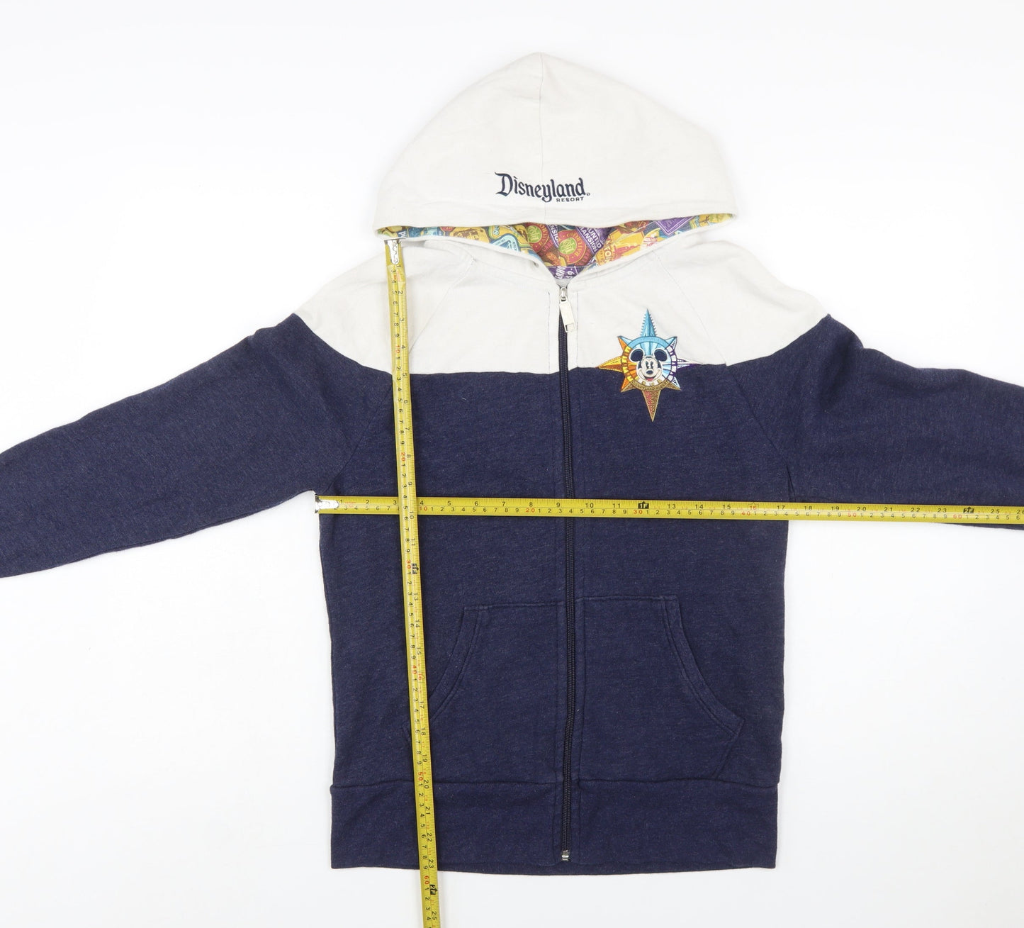 Disney Parks Womens Navy Full Zip Hoodie Mickey Medium