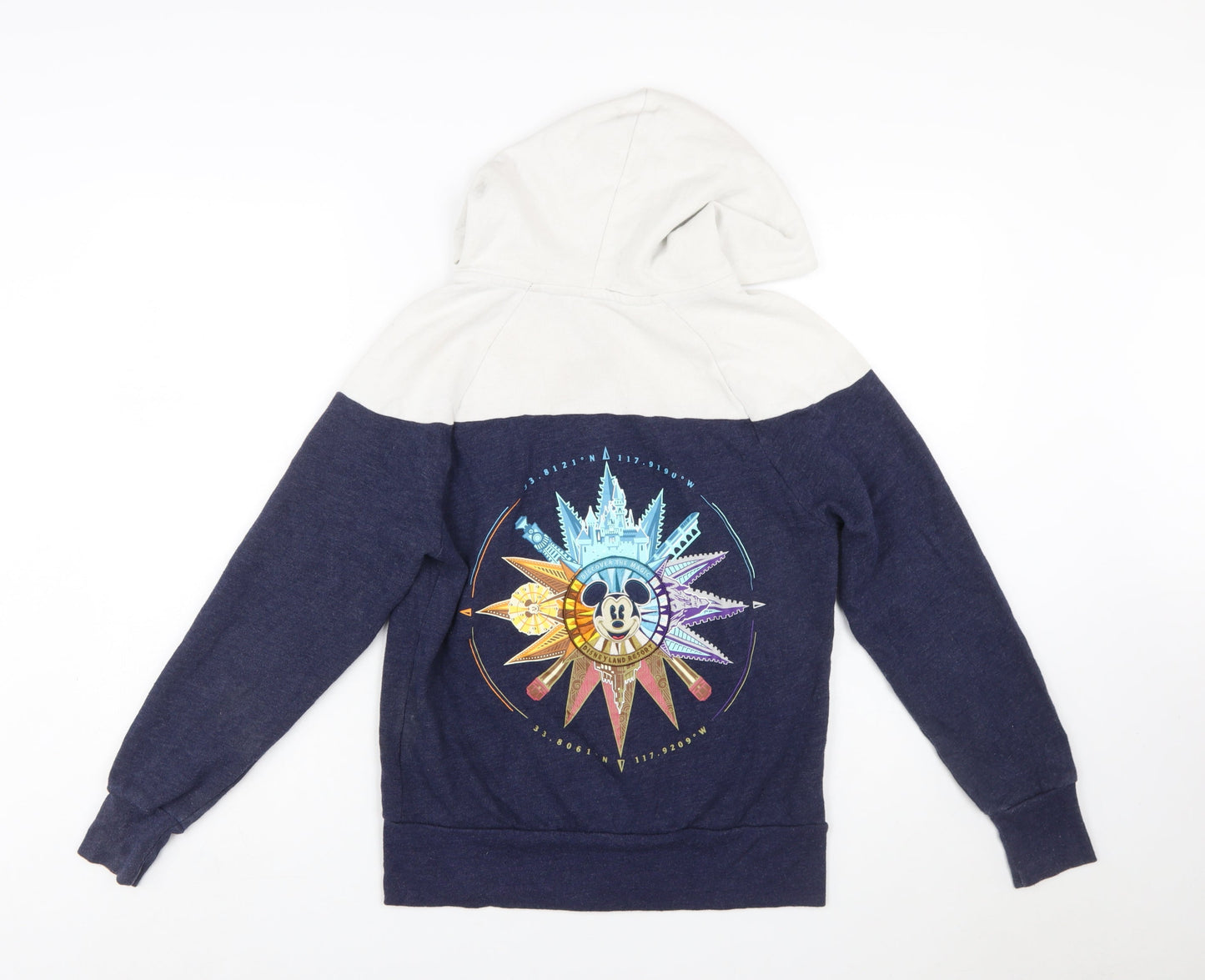 Disney Parks Womens Navy Full Zip Hoodie Mickey Medium