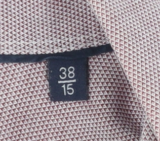 Tommy Hilfiger Men Red Slim Fit Cotton Long Sleeve Button-Up Shirt Size 15