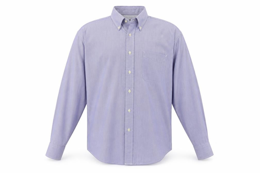 Tommy Hilfiger Men's Blue Check Button-Down XL Cotton Shirt