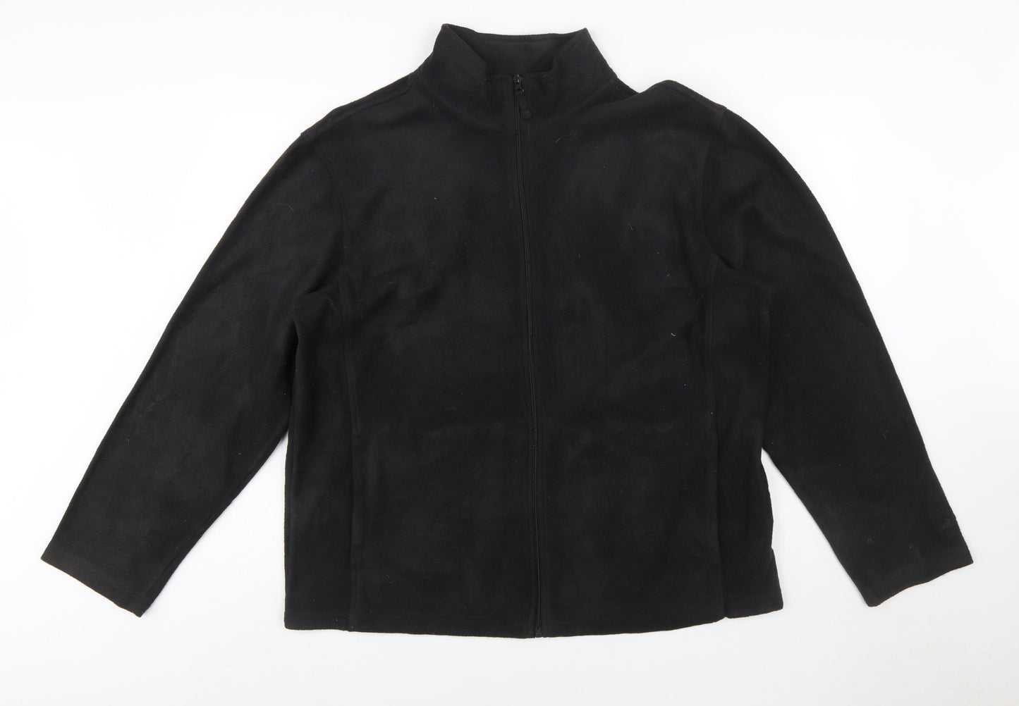 Starter Womens Black Fleece Full Zip Jacket Size L