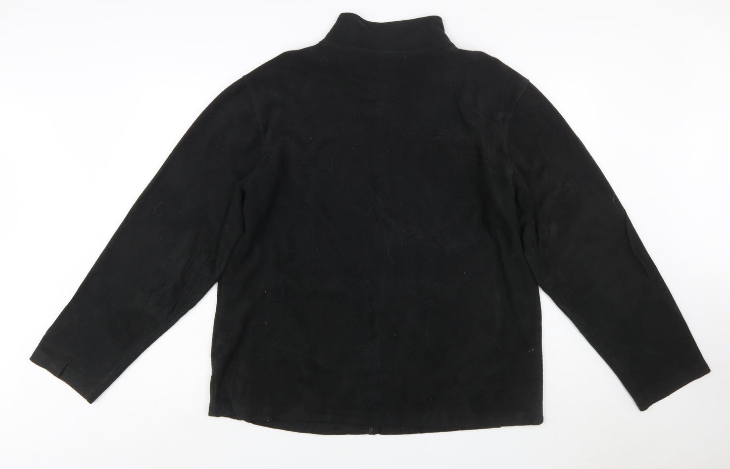 Starter Womens Black Fleece Full Zip Jacket Size L