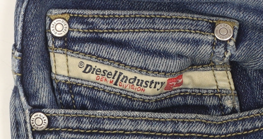 Diesel Men's Blue Slim Fit Straight Leg Denim Jeans Size 34