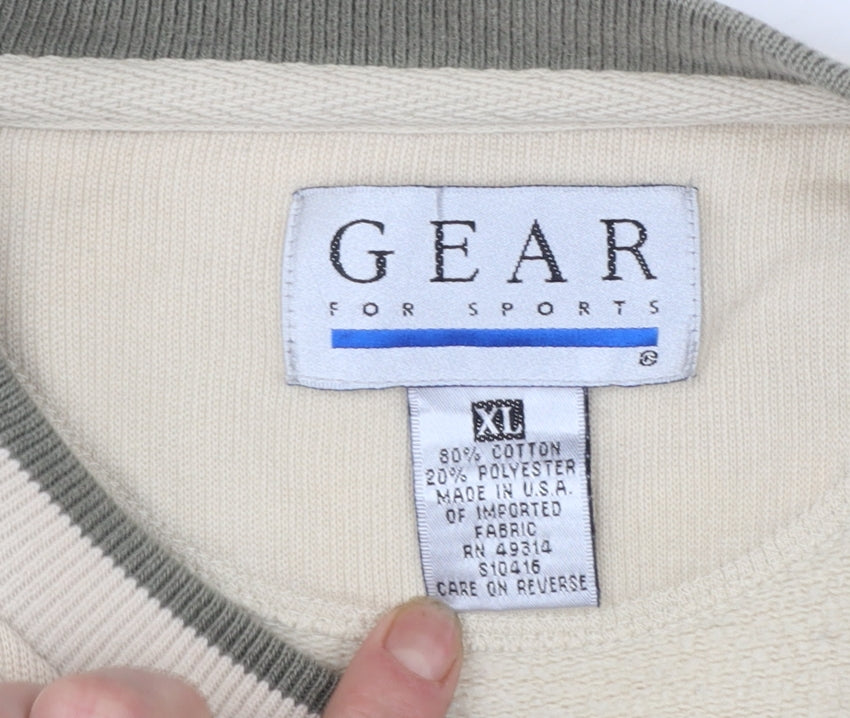 Gear For Sports Men's Beige XL Crew Neck Pullover Sweatshirt