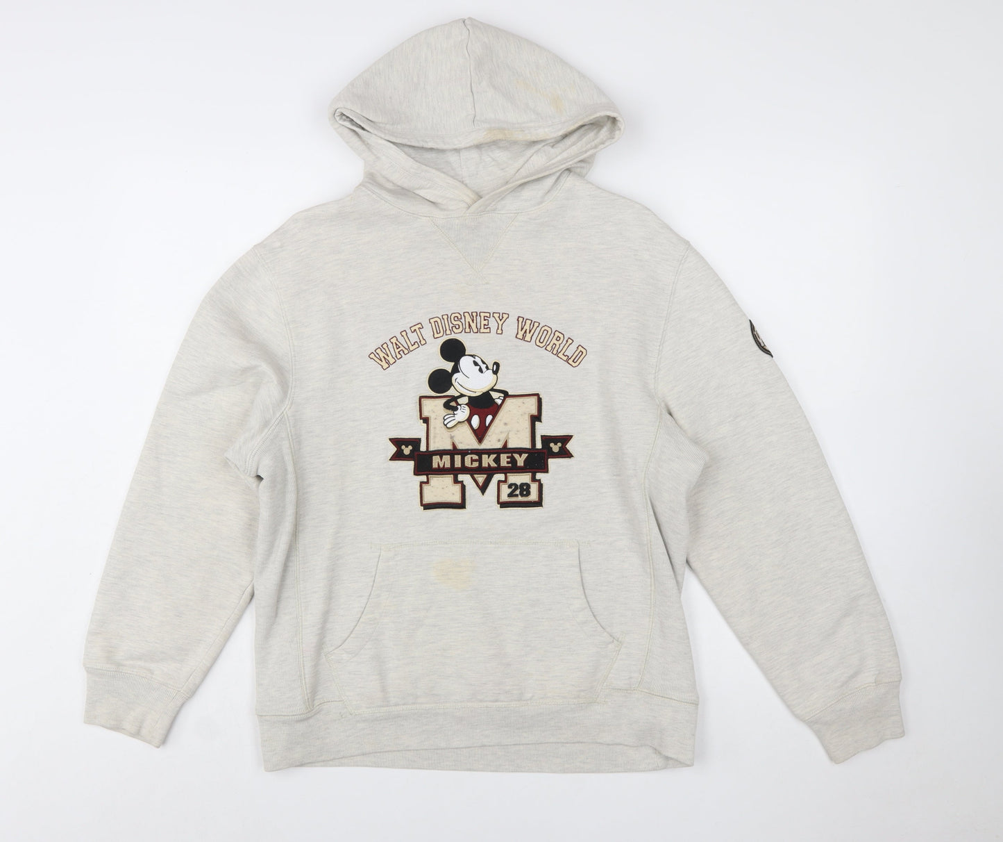 Walt Disney World Women’s Beige Mickey Mouse Pullover Hoodie Size S