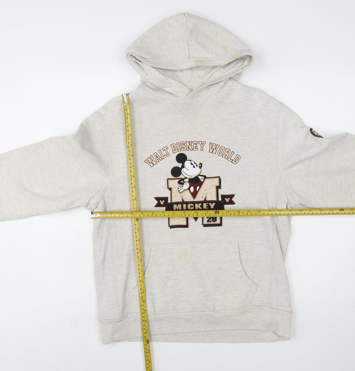 Walt Disney World Women’s Beige Mickey Mouse Pullover Hoodie Size S