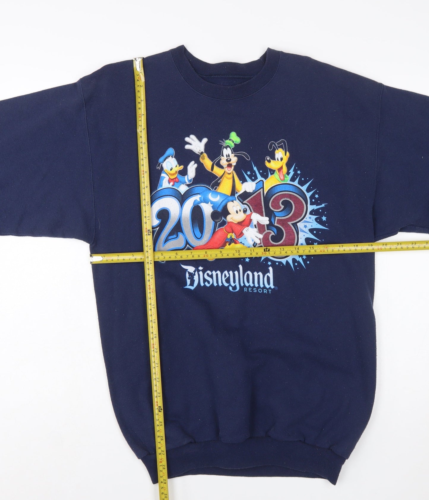 Disneyland Hanes Women's Navy Sweatshirt Medium 2013 Mickey Design