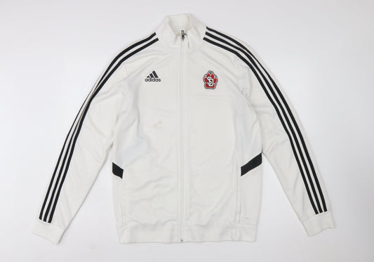 Adidas Men's White Full Zip Sweatshirt Size M Sports Jacket