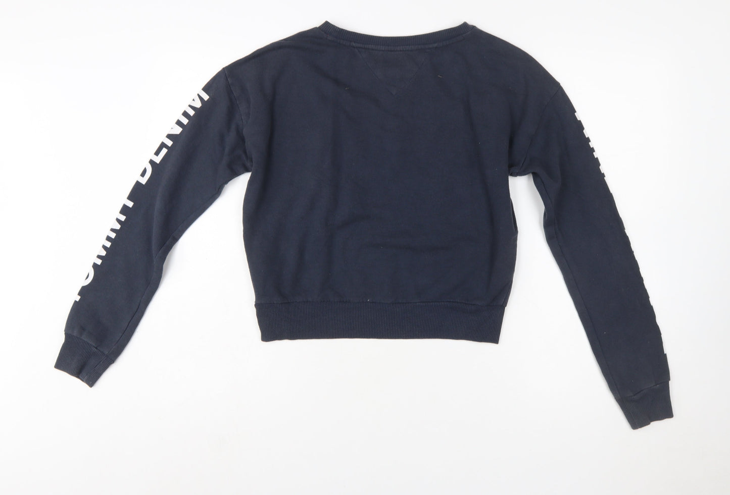 Tommy Hilfiger Denim Womens Navy Sweatshirt XS Crew Neck Cotton Logo