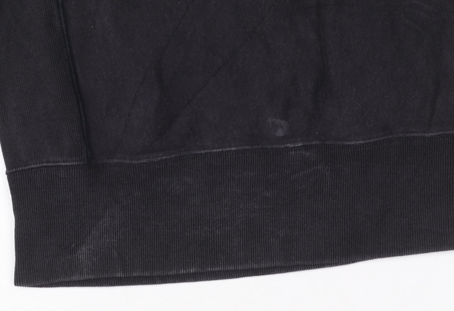 Champion Men's Black Reverse Weave Sweatshirt Medium Pullover Logo
