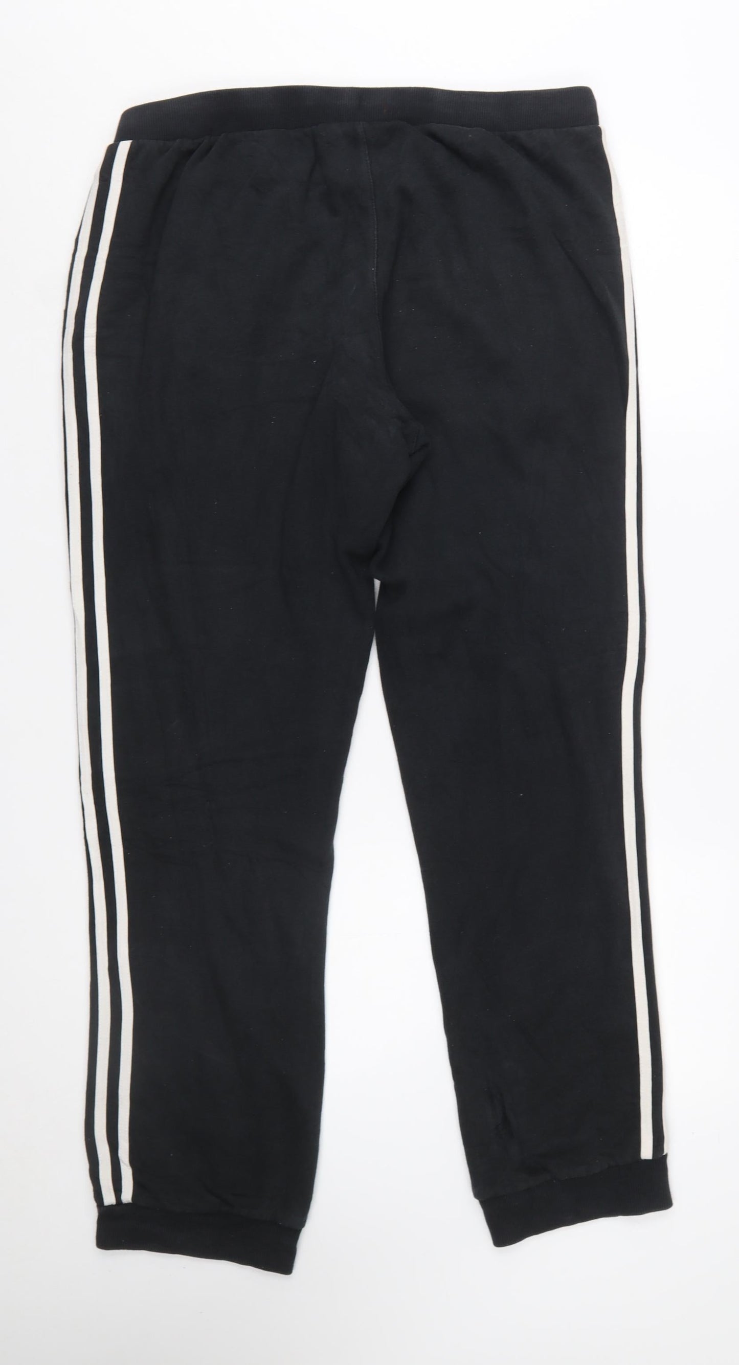 Adidas Men's Black Jogger Trousers M Retro Stripe Casual