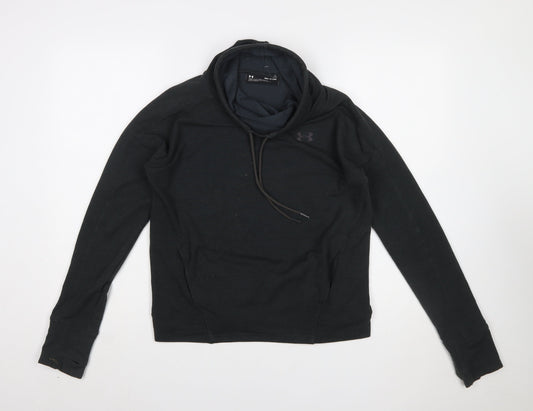 Under Armour Womens Black Small Pullover Hoodie Loose Fit Lightweight