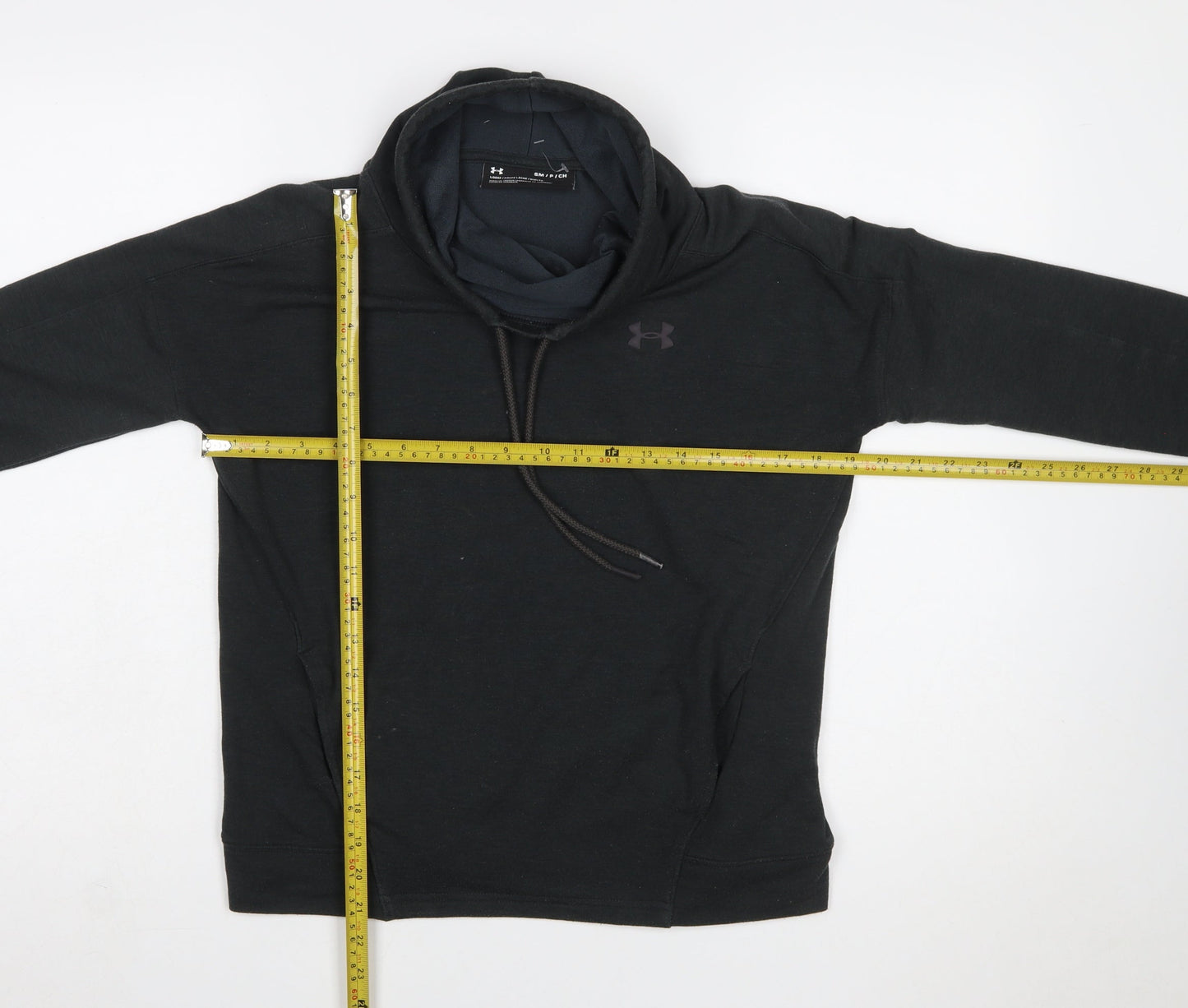 Under Armour Womens Black Small Pullover Hoodie Loose Fit Lightweight