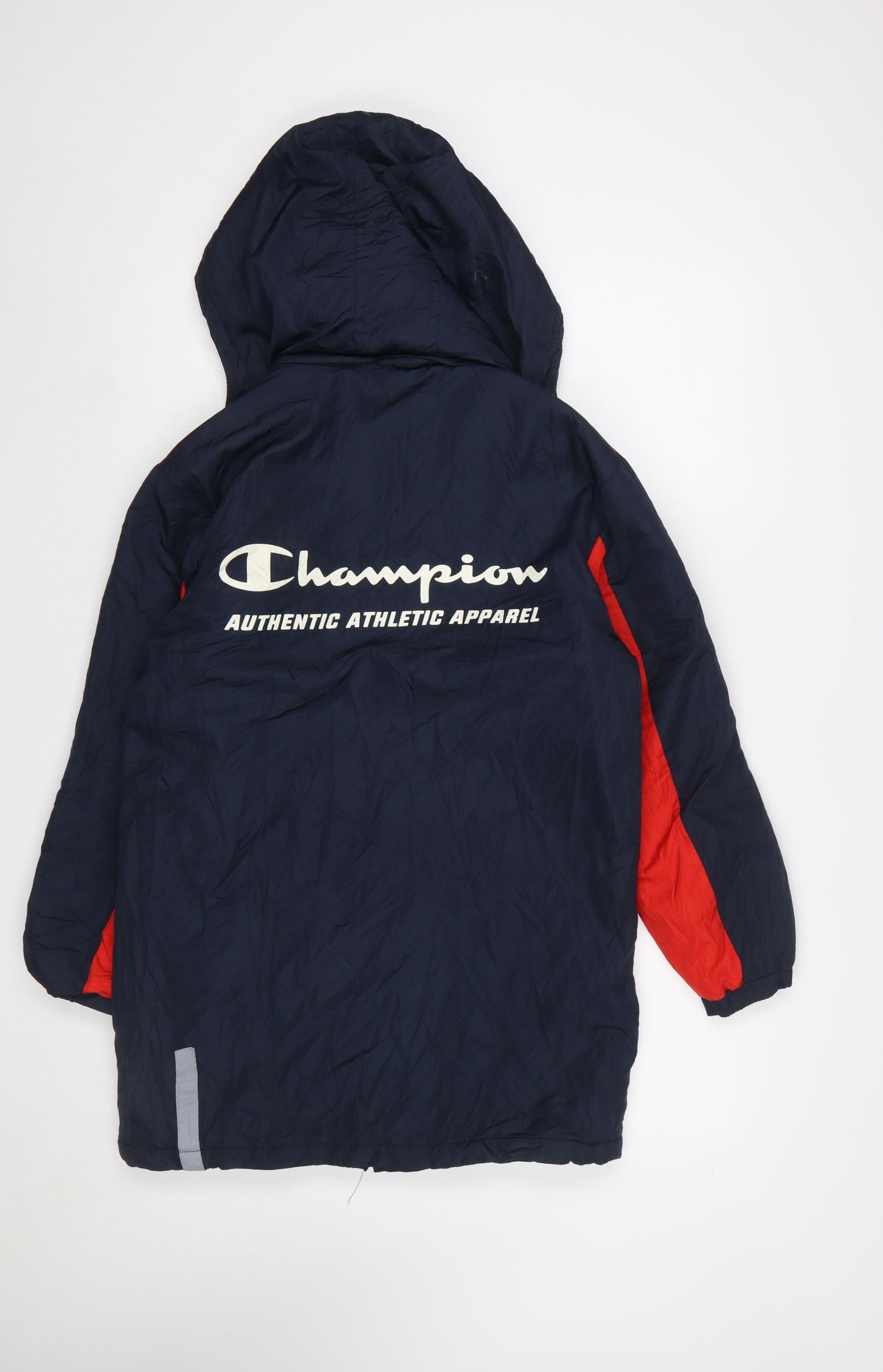 Champion Boys Blue Red Hooded Winter Parka Coat 11-12 Years