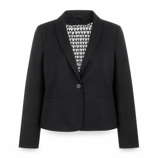 Vila Womens Black XL Short Blazer Jacket Lined Workwear