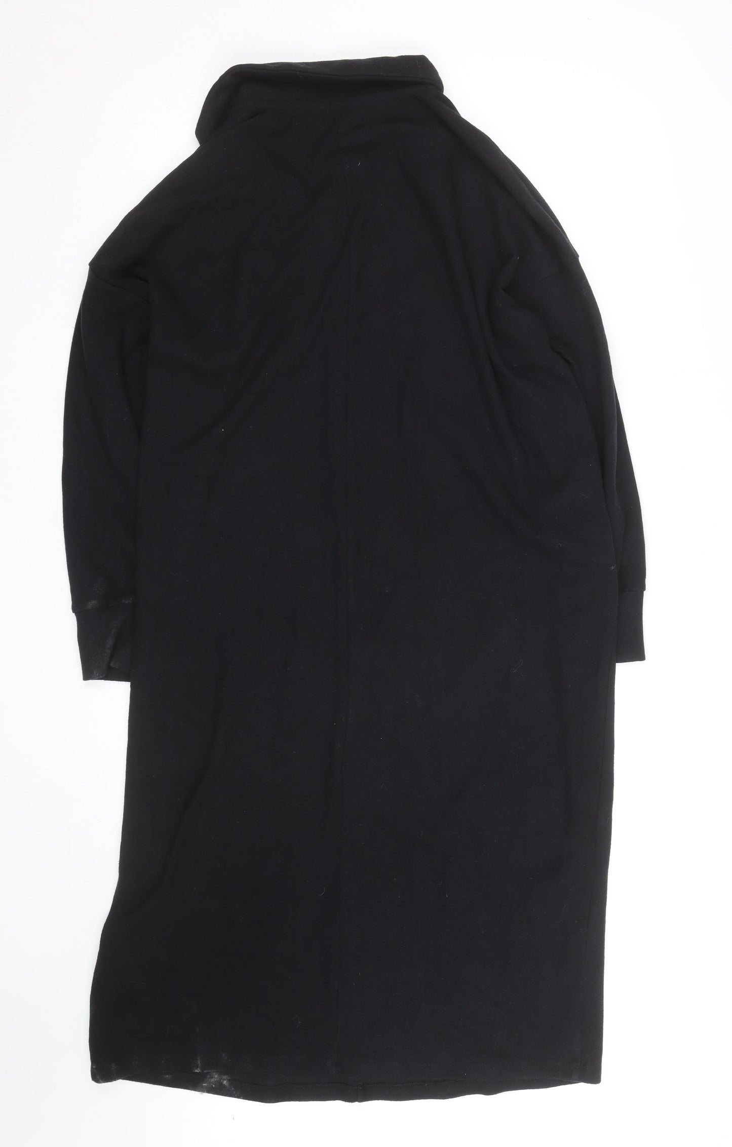 ASOS DESIGN Women’s Black Shift Dress UK 10 Long Sleeve High Neck
