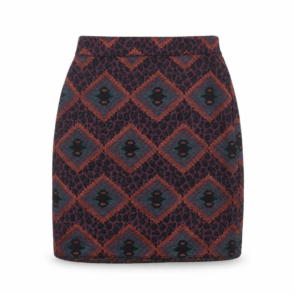 Dunnes Stores Women’s Multicoloured Size 8 Geometric Knit Pencil Skirt