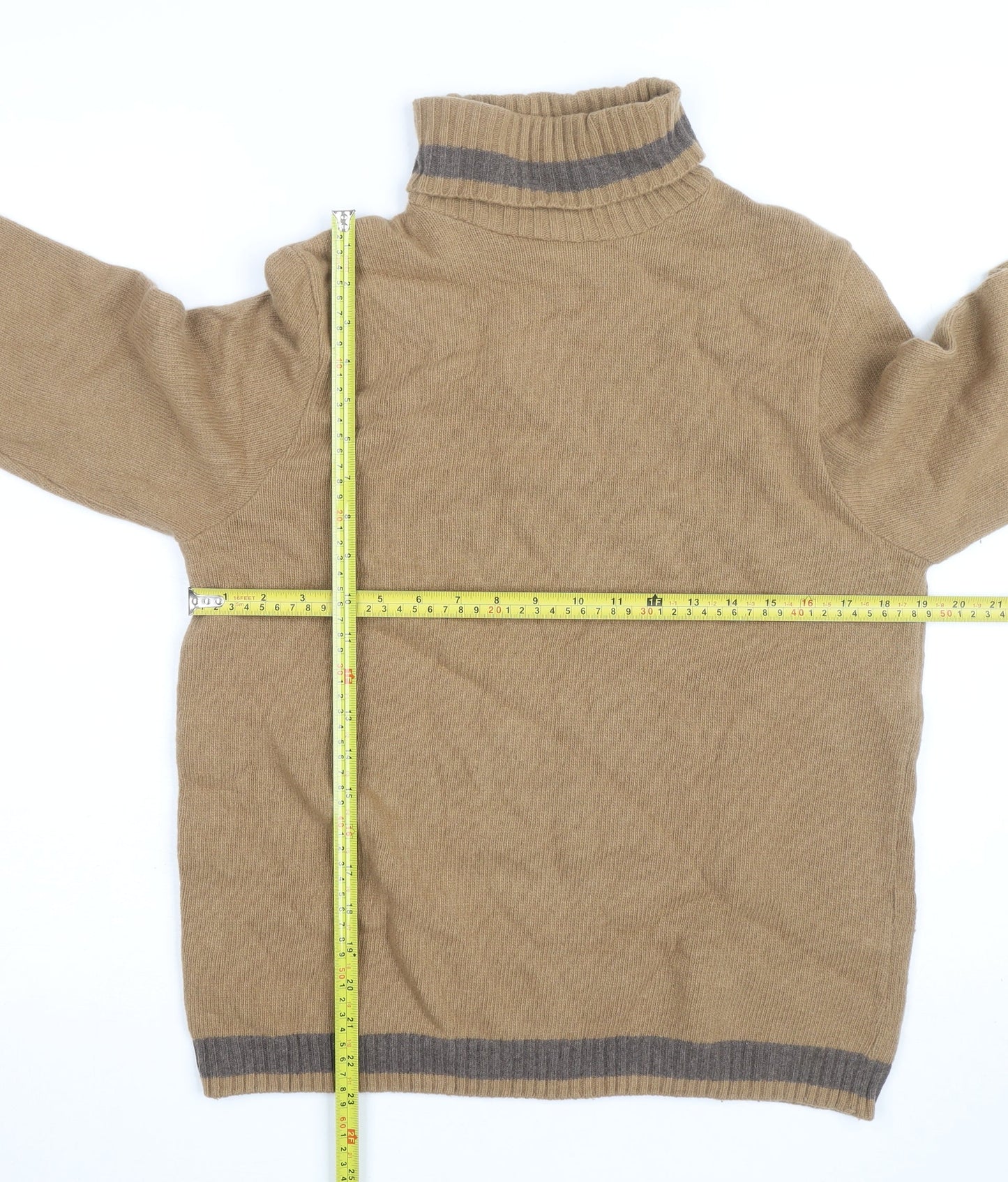Dicapri by Cele Women’s Beige Roll Neck Wool Blend Jumper XL