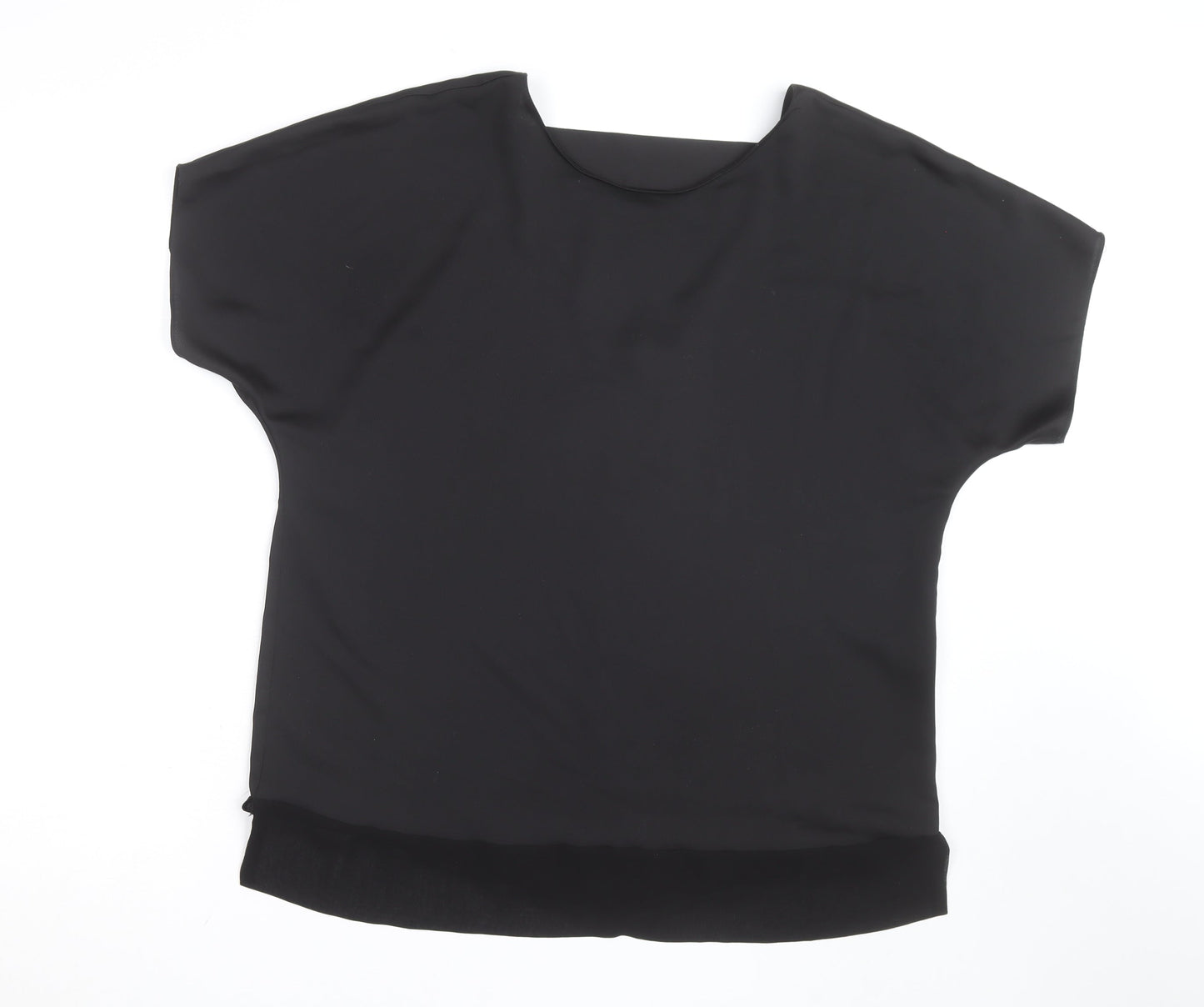 River Island Women’s Black V-Neck Chiffon Blouse Size M