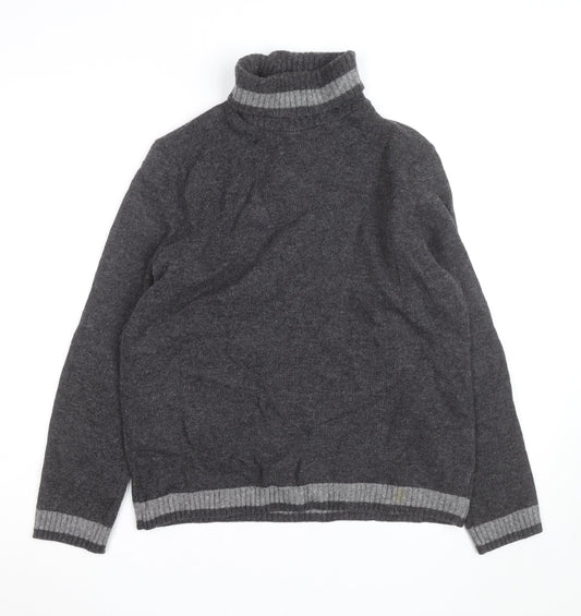 Dicapri By Cele Women's Grey Roll Neck Wool Blend Jumper XL
