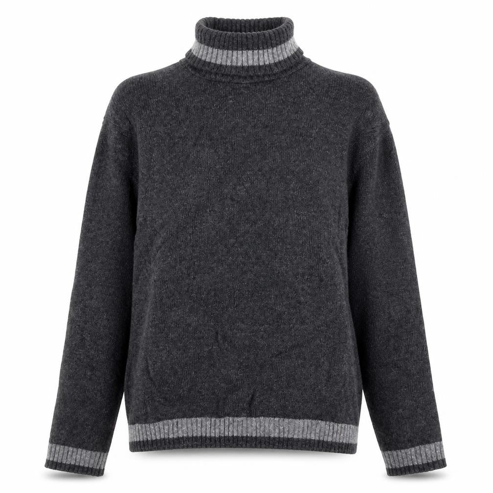 Dicapri By Cele Women's Grey Roll Neck Wool Blend Jumper XL