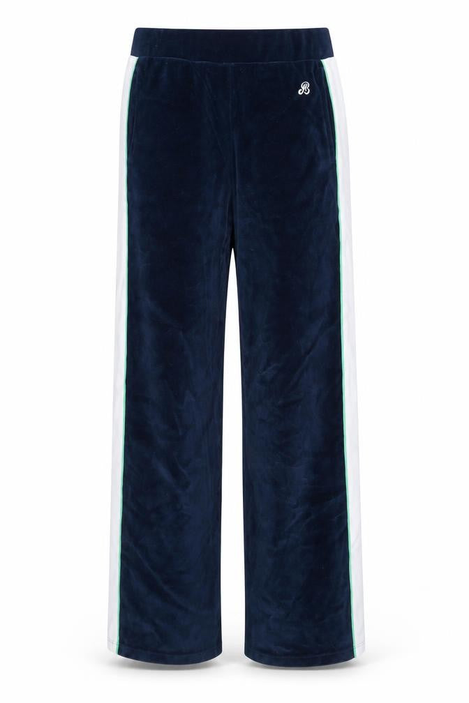 St Bert's Men's Blue Velour Sweatpants Small Straight Leg