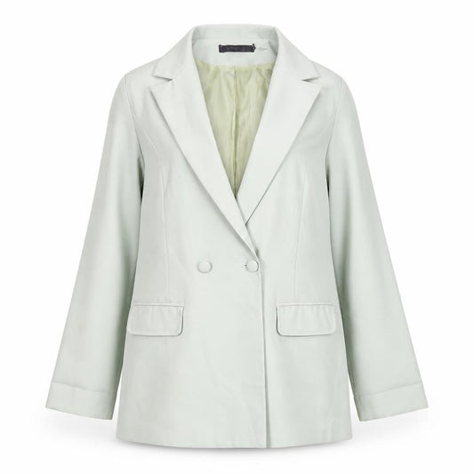 Zara Women Mint Green Double-Breasted Blazer UK 10 Regular Fit