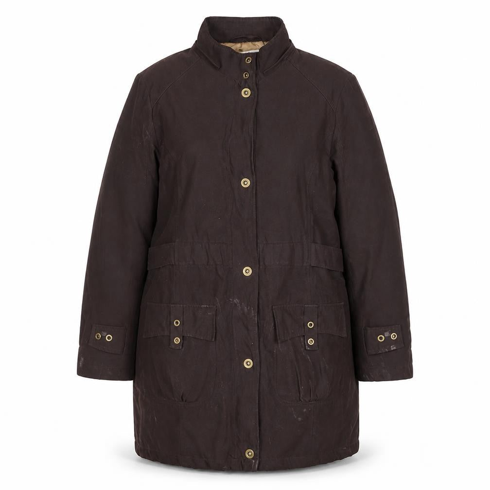 Country Casuals Men's Brown Mid-Length Cotton Blend Overcoat M