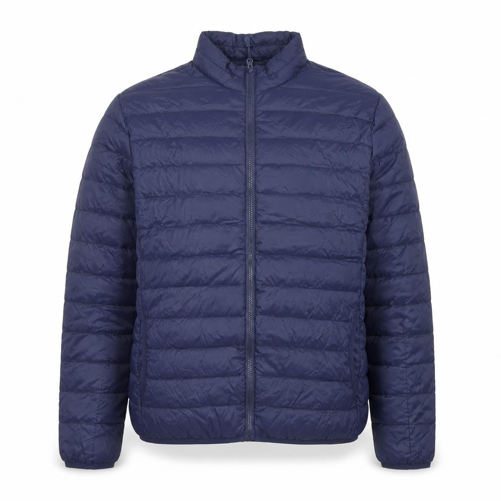 Fila Men's Blue Puffer Jacket L/42in Quilted Lightweight Zip Coat