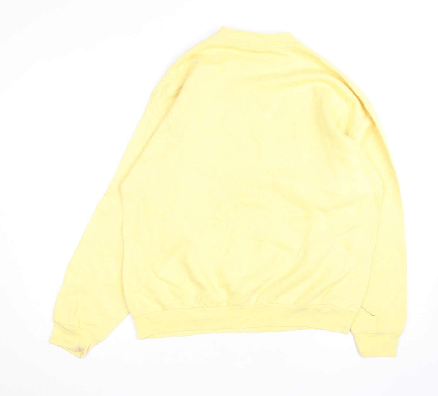 Tultex Men's Yellow Pullover Sweatshirt Large Graphic Print Vintage