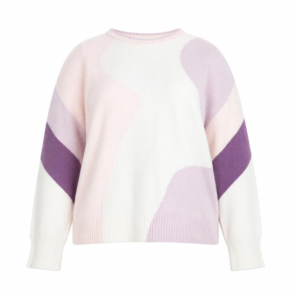 Next Women's Multicoloured Cotton Knit Crew Neck Jumper Size 14