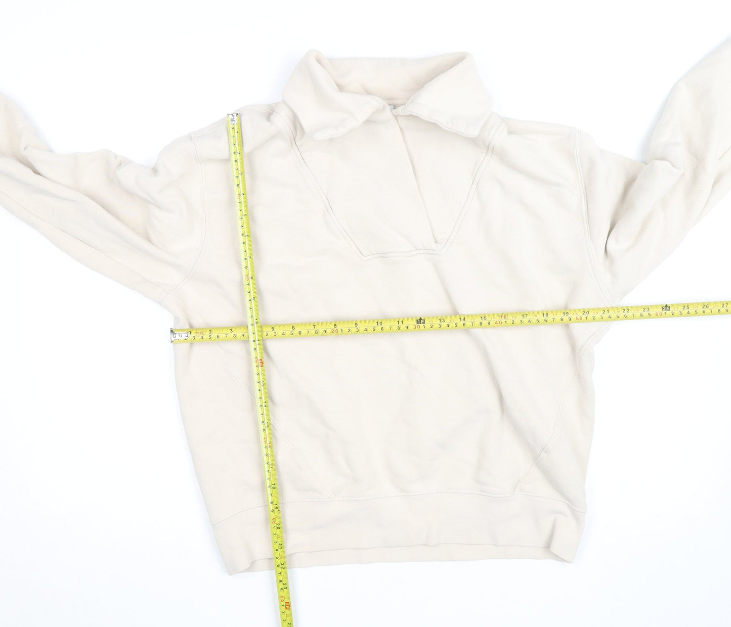 Reiss Women Beige High Neck Pullover Sweatshirt Jumper Size S