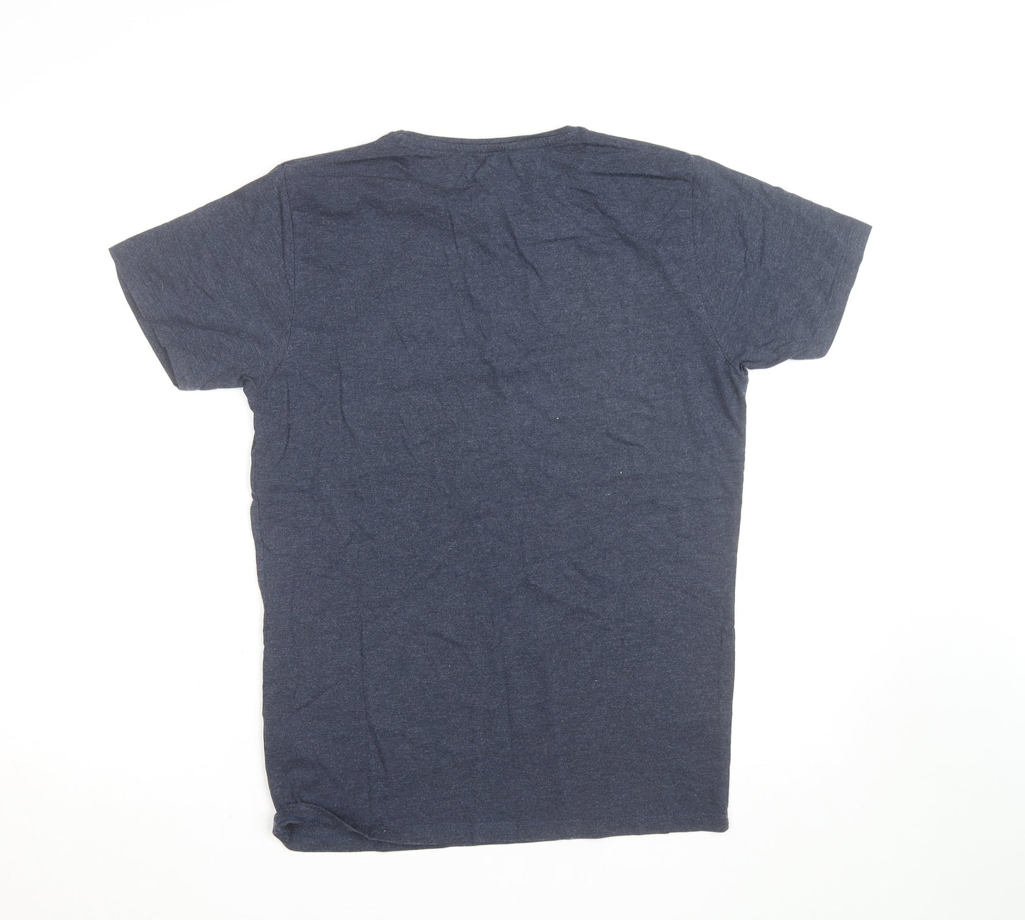 Jack & Jones Men’s Blue Graphic Print Crew Neck T-Shirt Size M