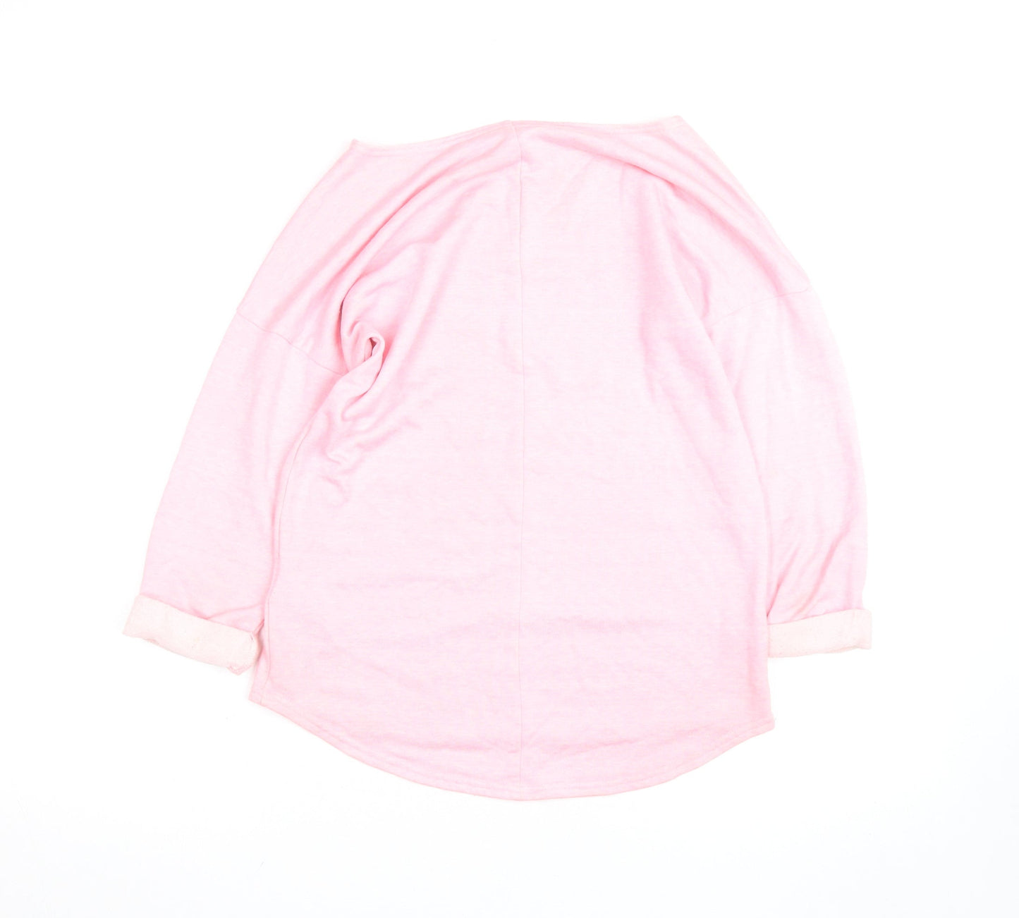 H&M Women’s Pink Boat Neck Long Sleeve Relaxed Pullover Jumper XS