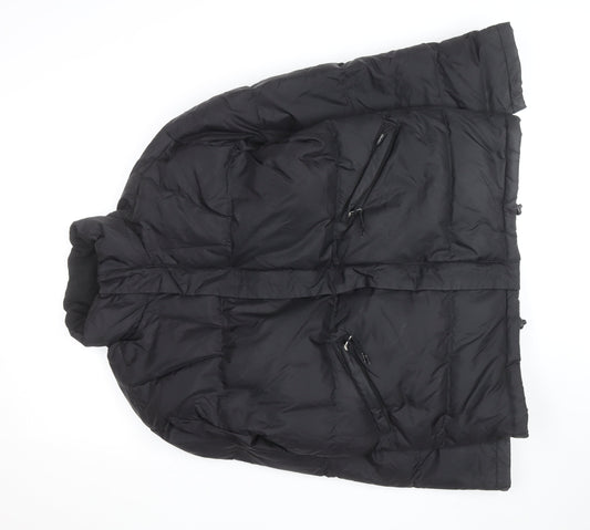 Esprit Mens Black 38R Puffer Jacket with Zip Pockets Winter Warm