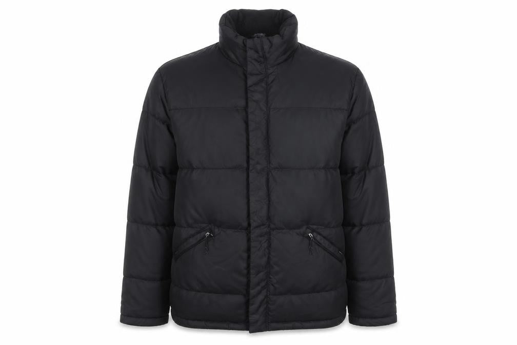 Esprit Mens Black 38R Puffer Jacket with Zip Pockets Winter Warm