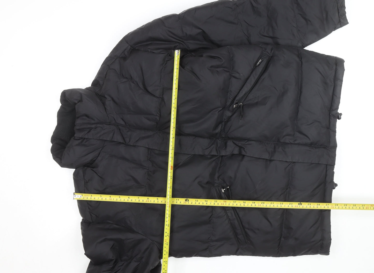 Esprit Mens Black 38R Puffer Jacket with Zip Pockets Winter Warm