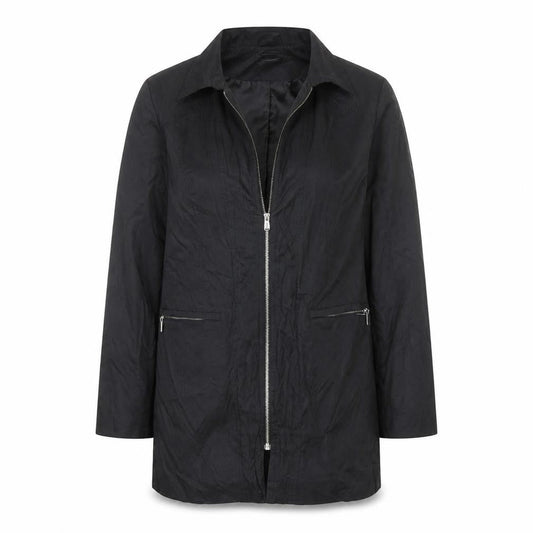 Creation L Women's Black Long Trench Coat Size 14