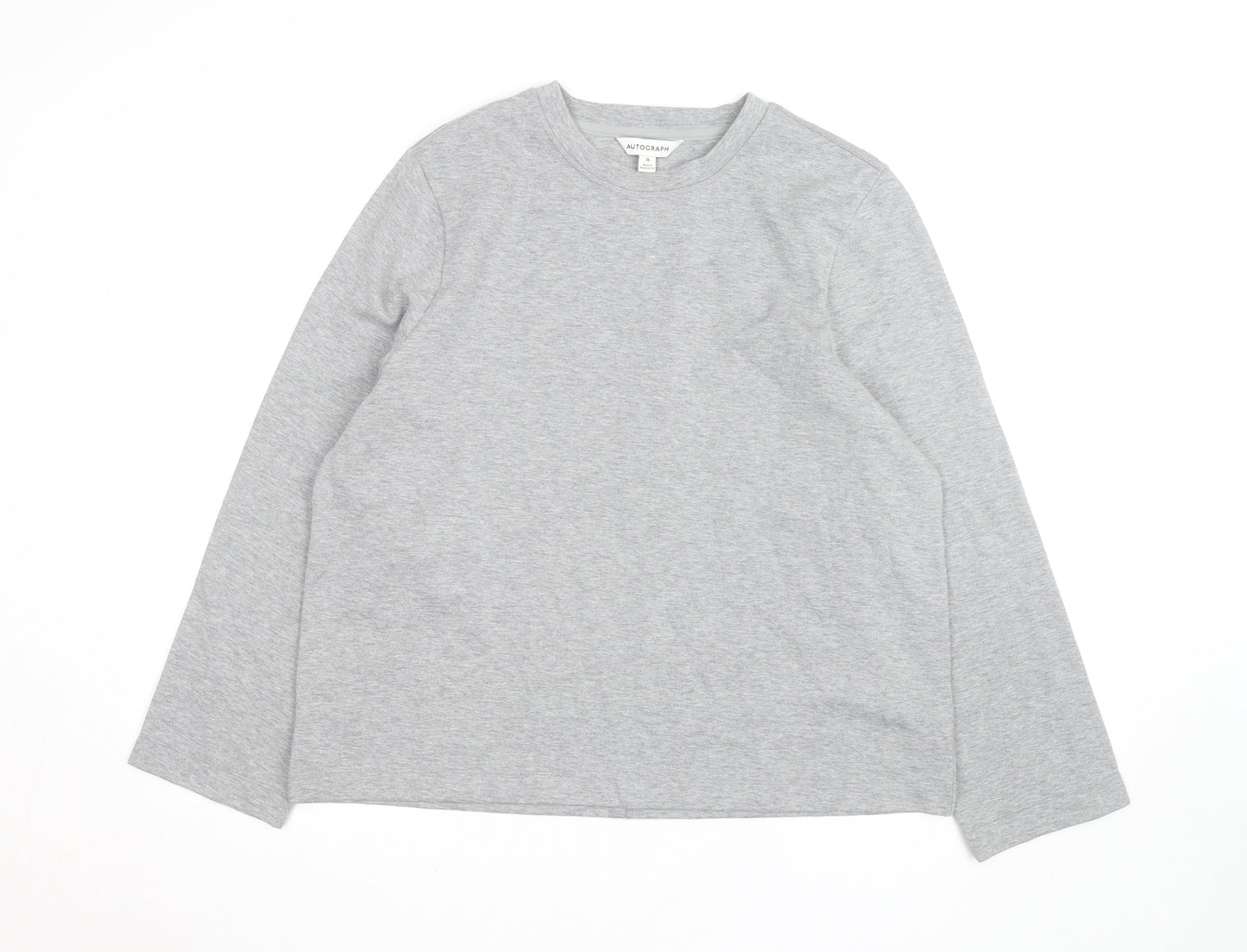 Marks and Spencer Autograph Women's Grey Cotton Jumper Size 16