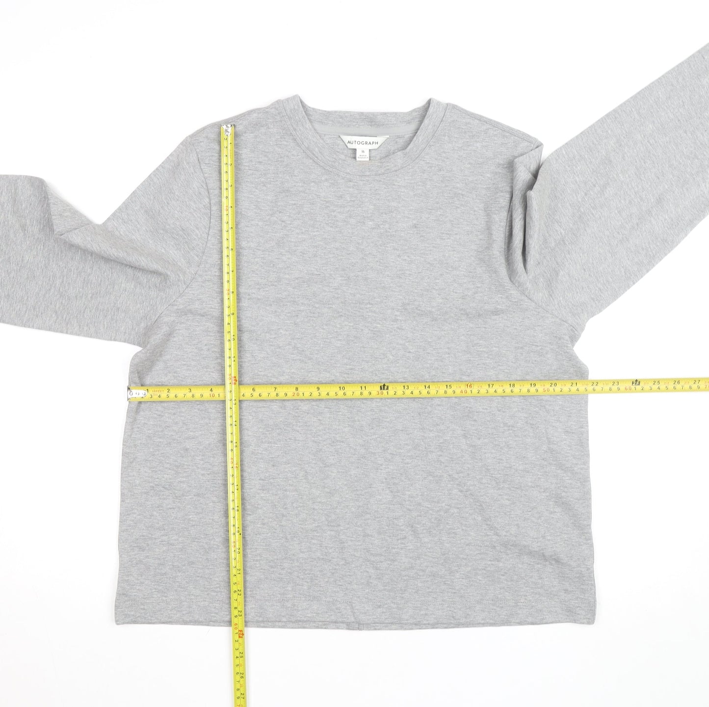 Marks and Spencer Autograph Women's Grey Cotton Jumper Size 16