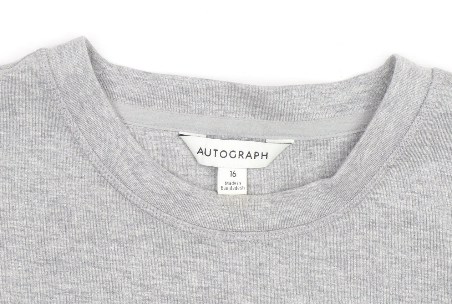 Marks and Spencer Autograph Women's Grey Cotton Jumper Size 16
