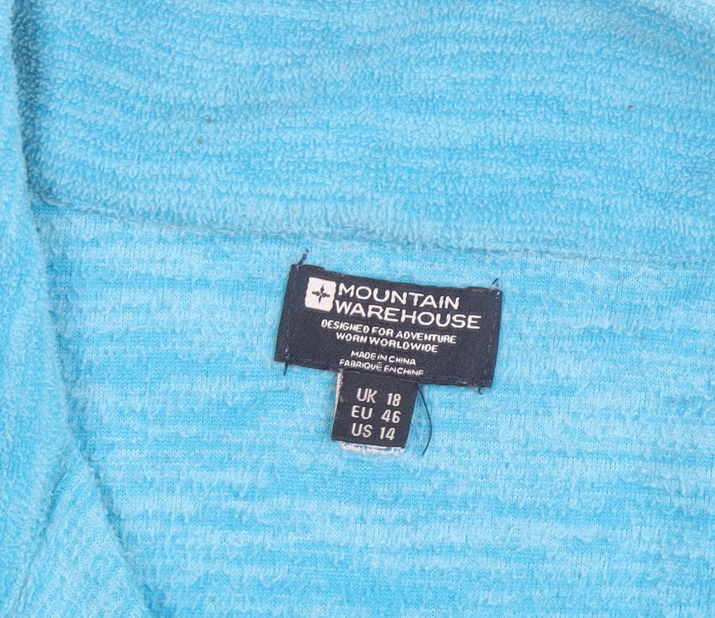 Mountain Warehouse Womens Blue Size 18 1/2 Zip Fleece Jacket