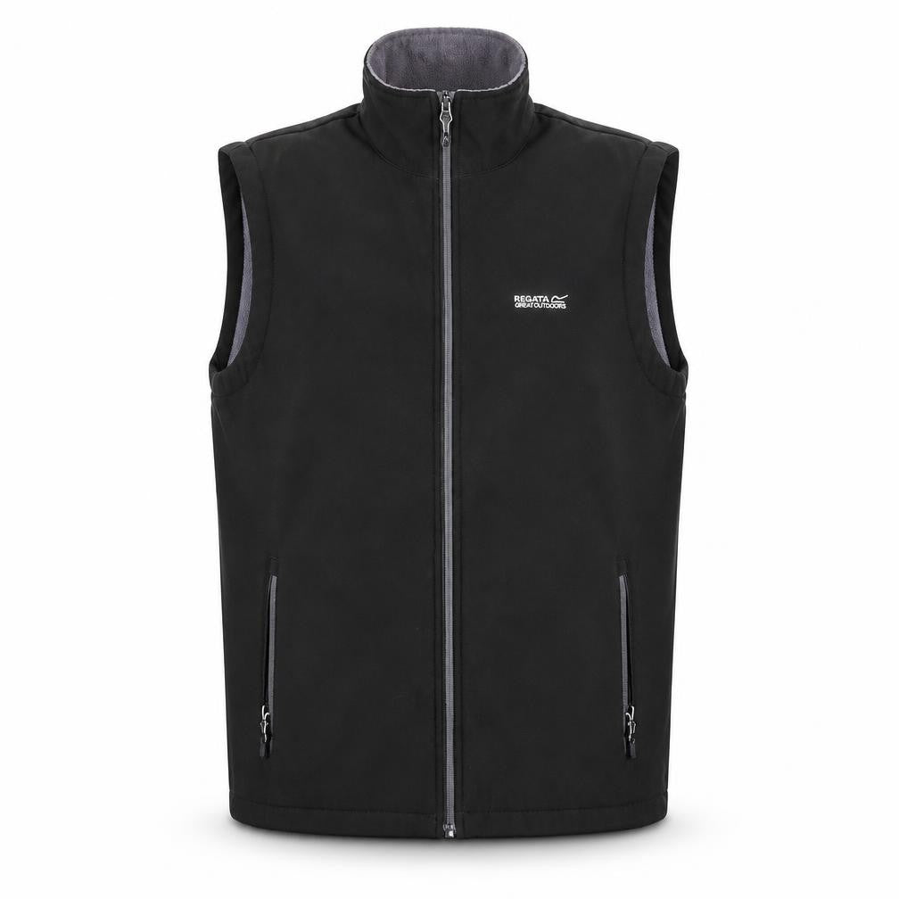 Regatta Men's Black Softshell Sleeveless Windproof Jacket L