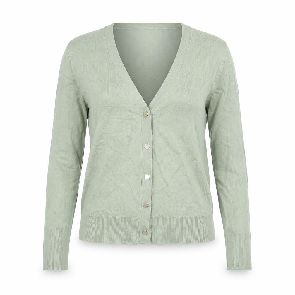 Zara Women’s Green V-Neck Button Cardigan Size S