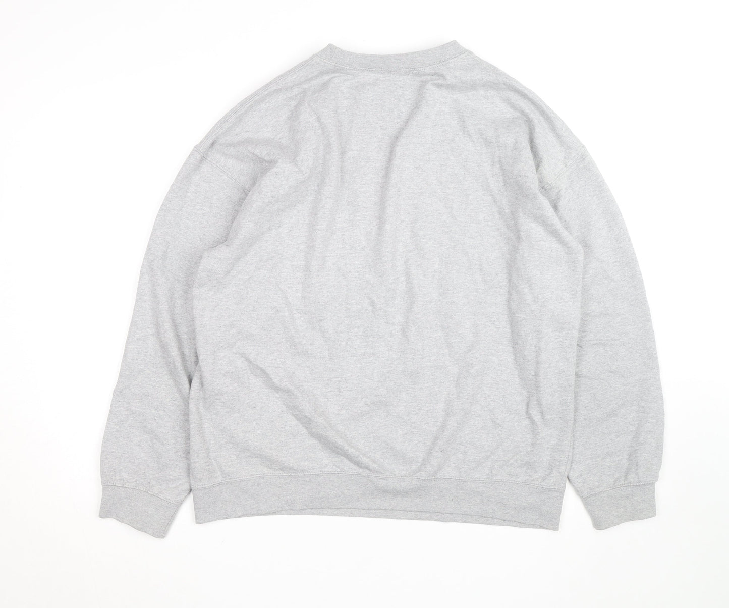 boohooMAN Grey HOMME Worldwide Sweatshirt Women Small Crew Neck Pullover