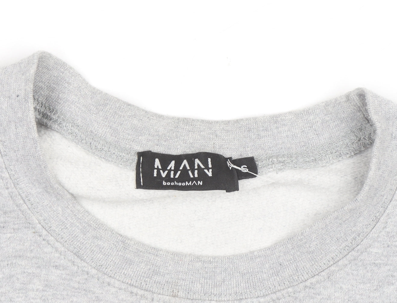 boohooMAN Grey HOMME Worldwide Sweatshirt Women Small Crew Neck Pullover