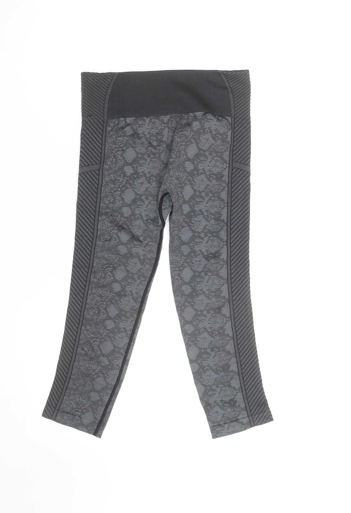 US PRO Womens Grey Seamless Animal Print Gym Leggings Size 8