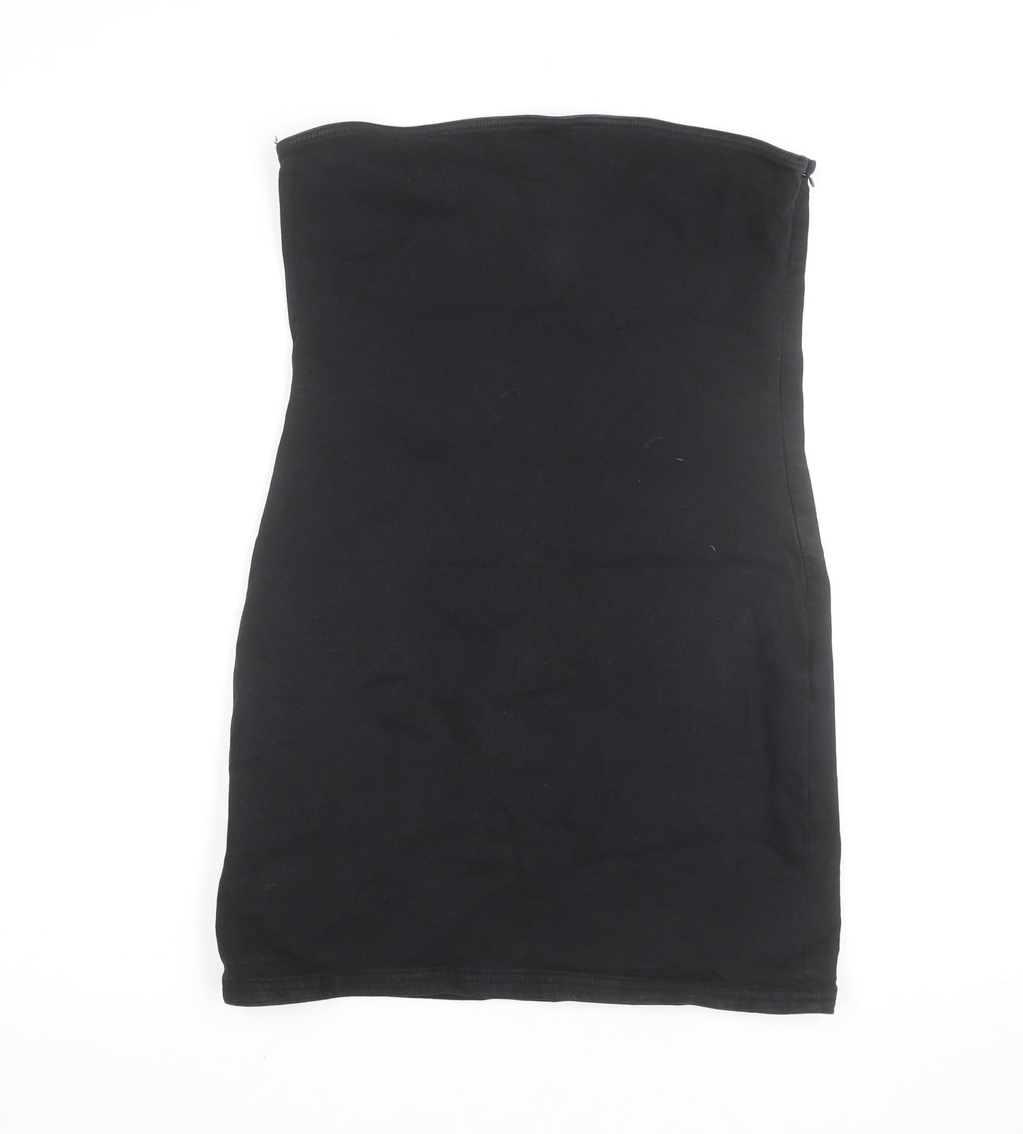 Zara Women Black Strapless Bodycon Short Dress Size 12
